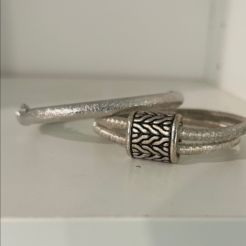 Elegant Silver Bangle Bracelets